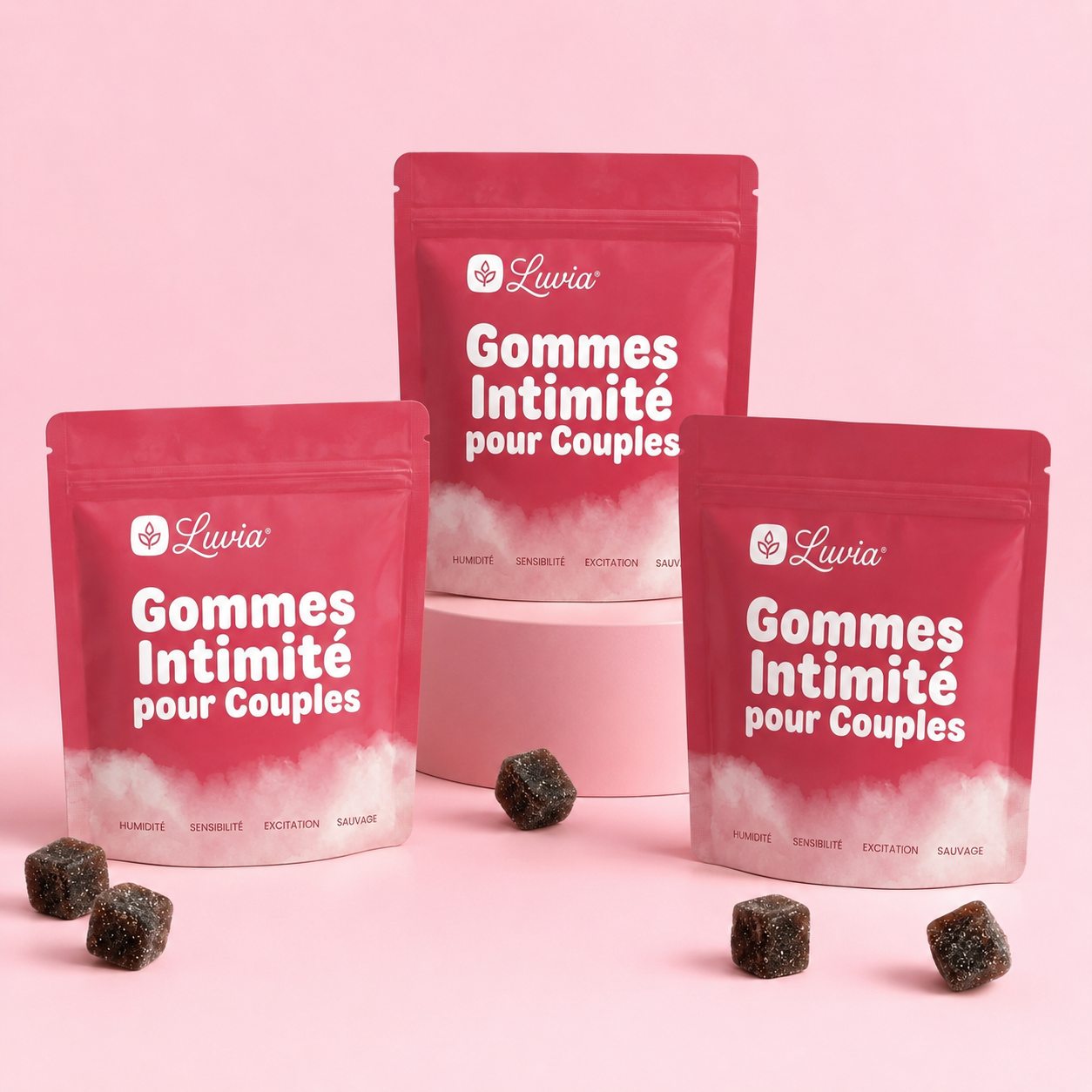 Gommes Luvia®: Éveil sensuel couple